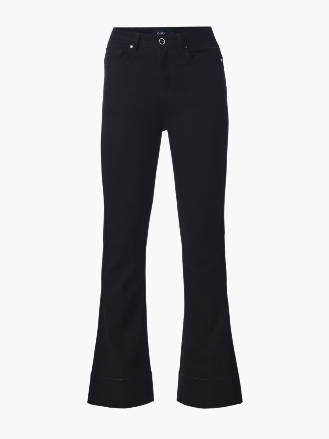 Black High Rise Flared Jeans