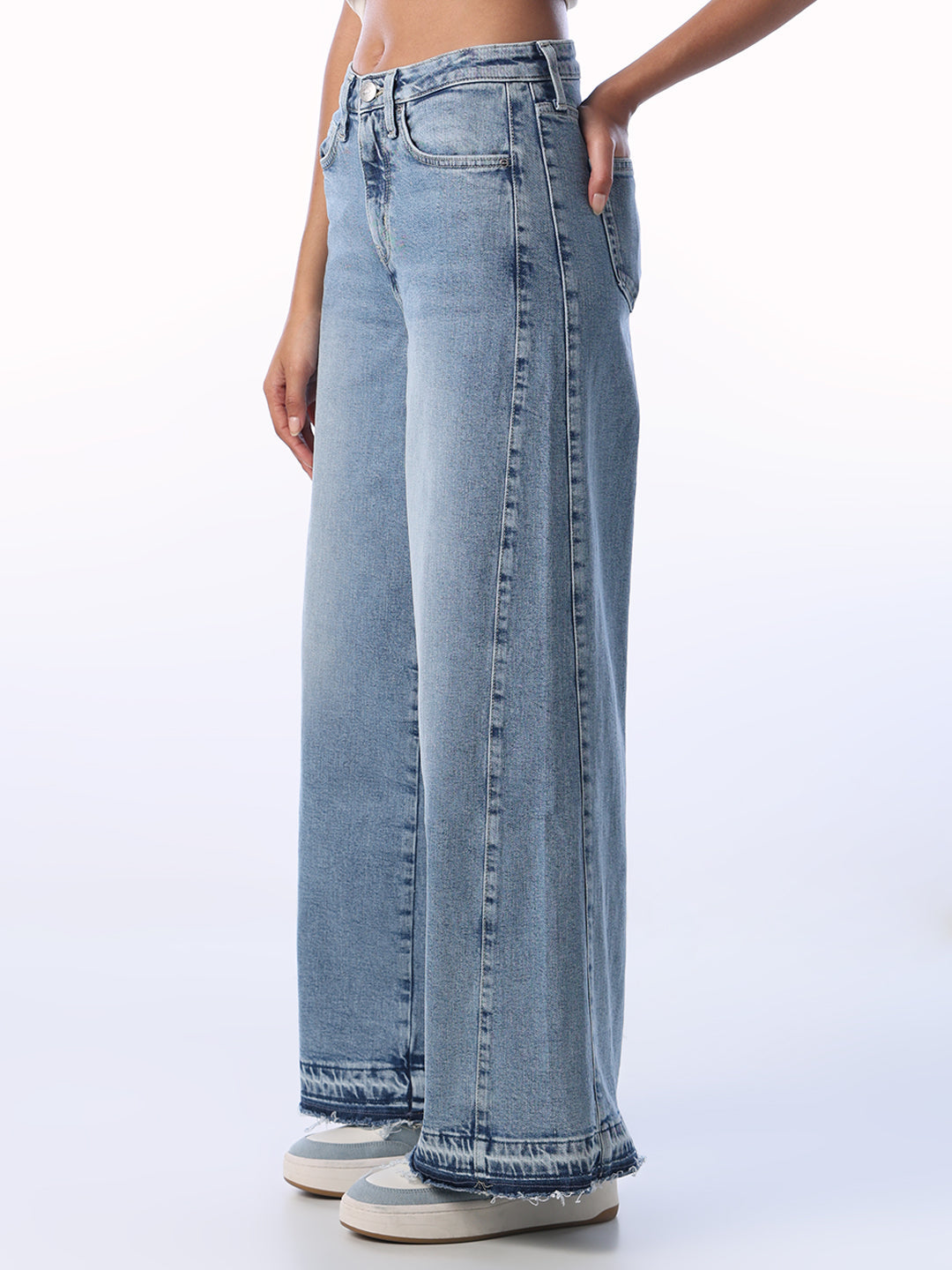 Light Wash Wide Leg Jeans