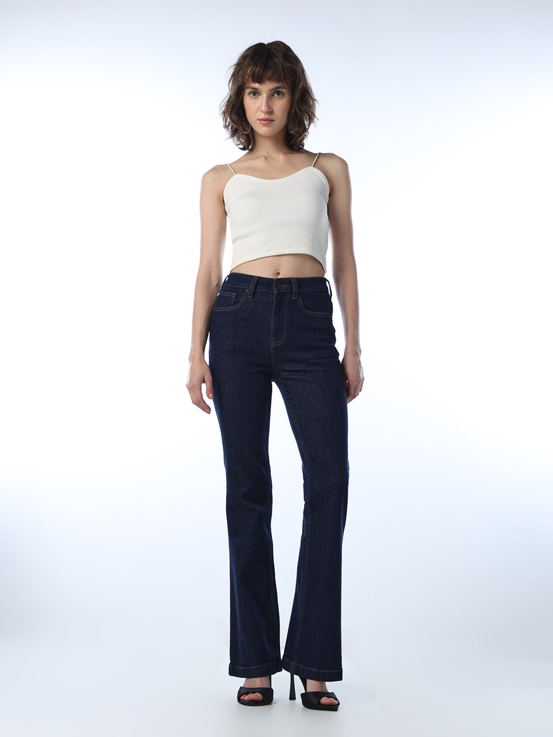 Dark Blue Flared Jeans