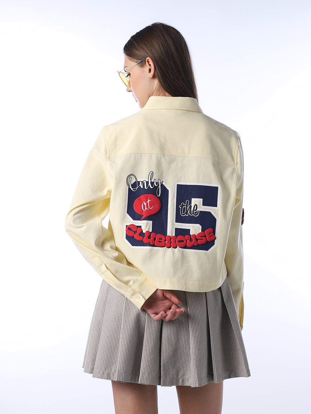 Yellow Varsity Embroidered Shirt