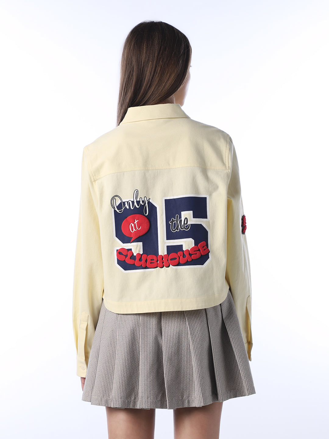 Yellow Varsity Embroidered Shirt