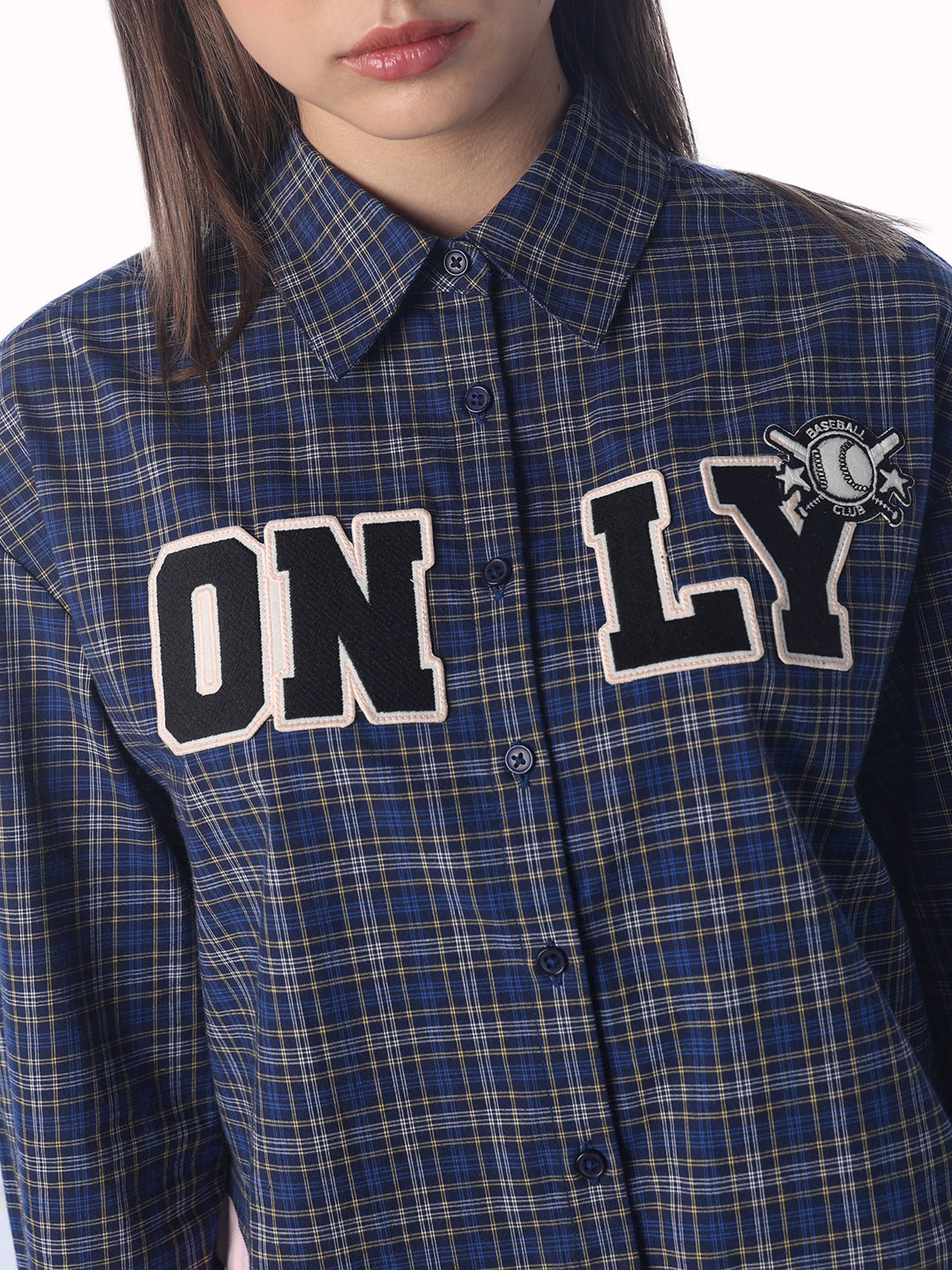 Plaid Boxy Fit Cropped Shirt