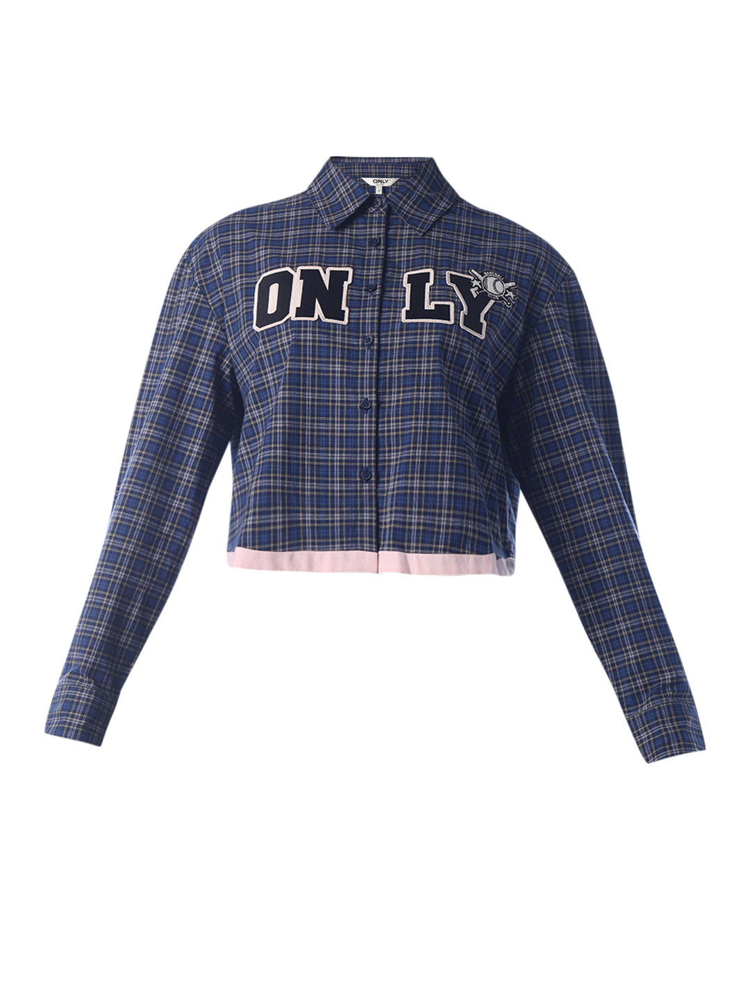 Plaid Boxy Fit Cropped Shirt