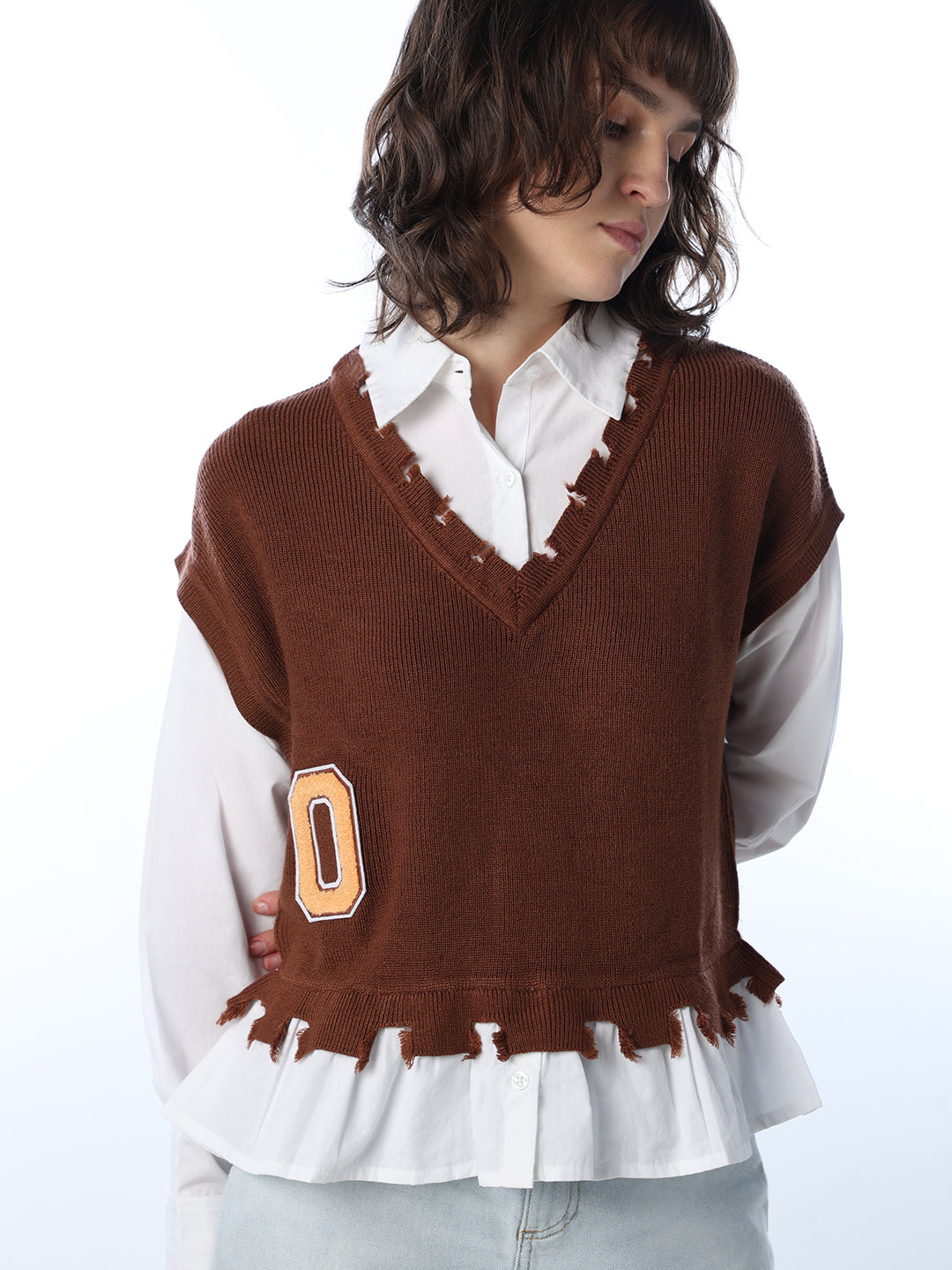 Varsity Patch Layered Shirt