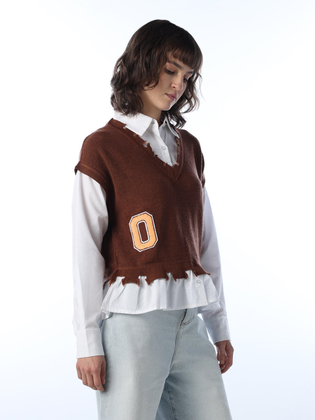 Varsity Patch Layered Shirt