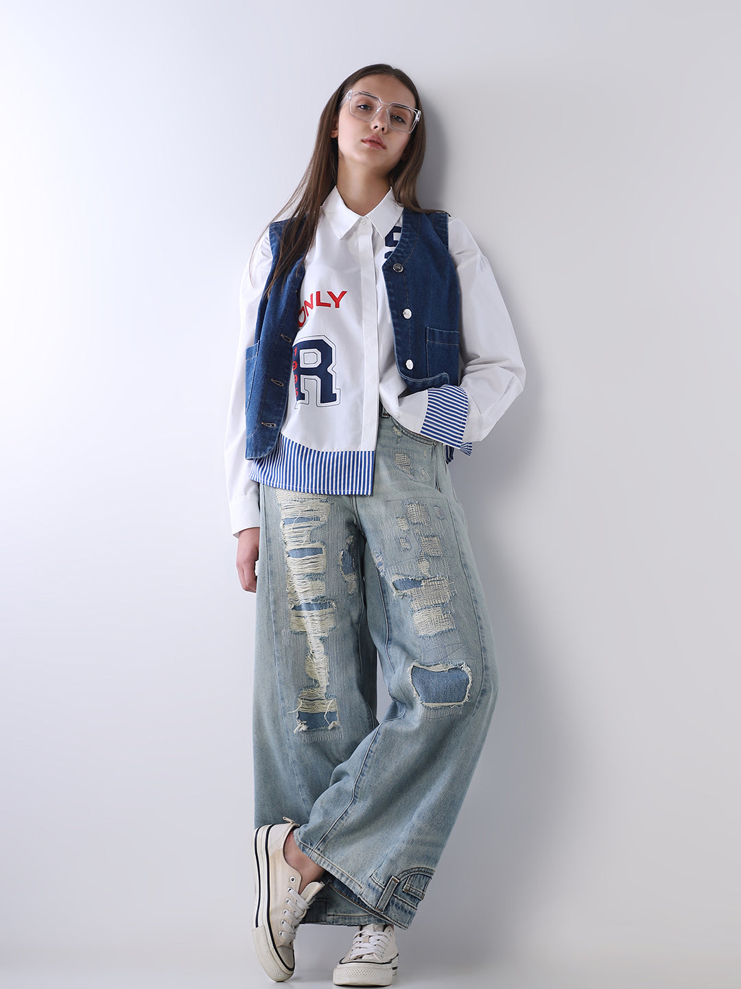 Varsity Printed Oversized Shirt