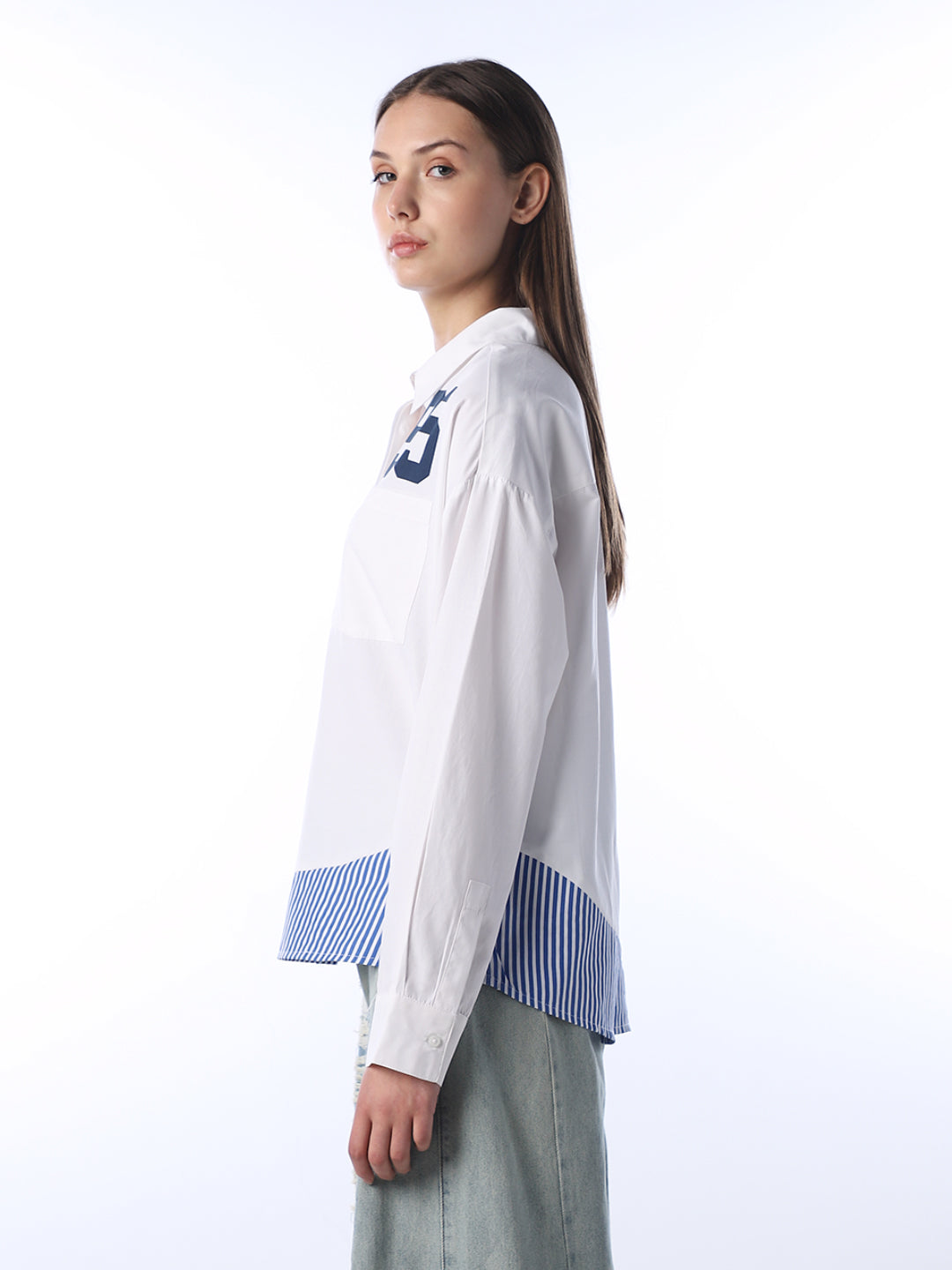 Varsity Printed Oversized Shirt
