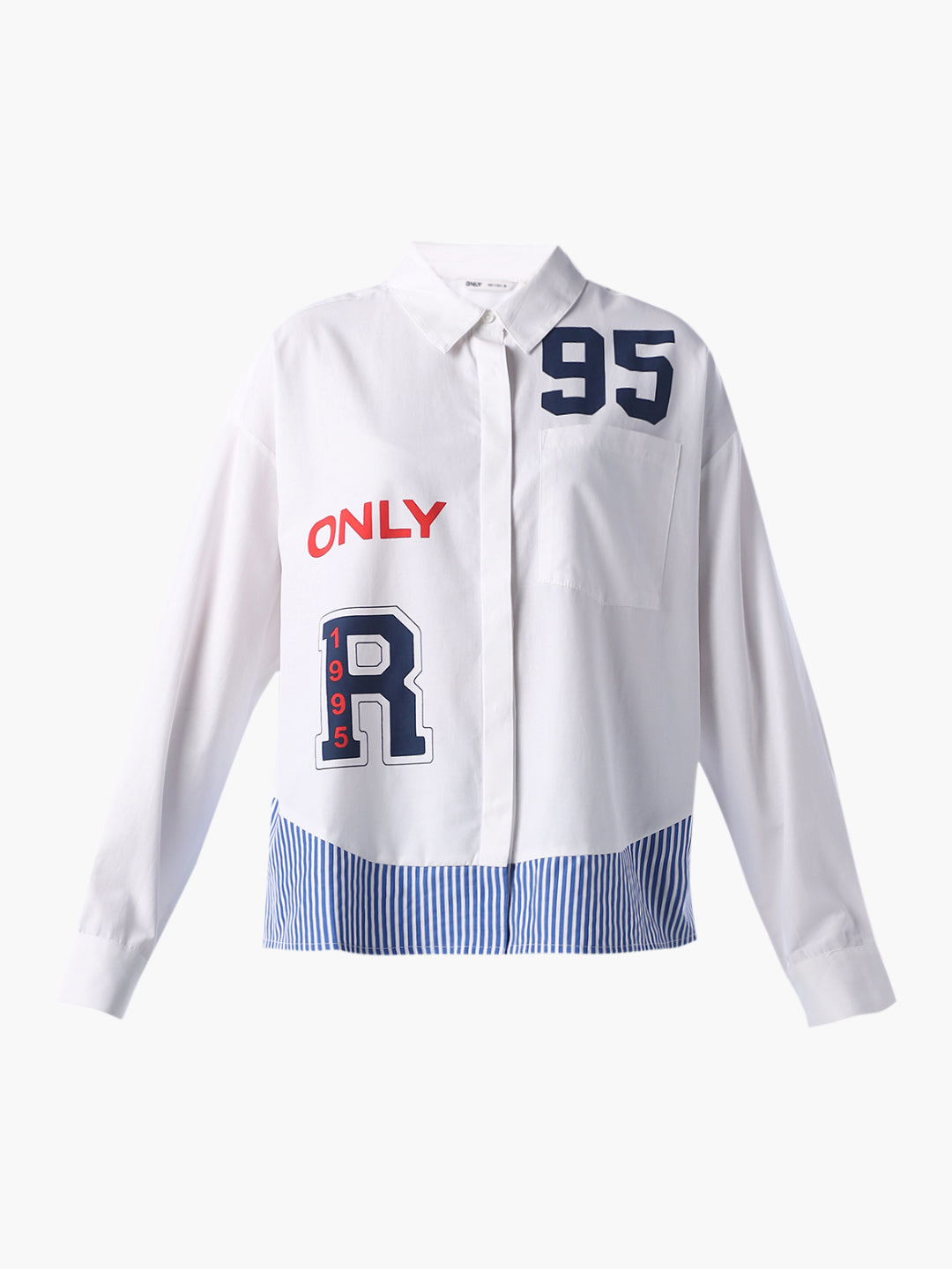Varsity Printed Oversized Shirt