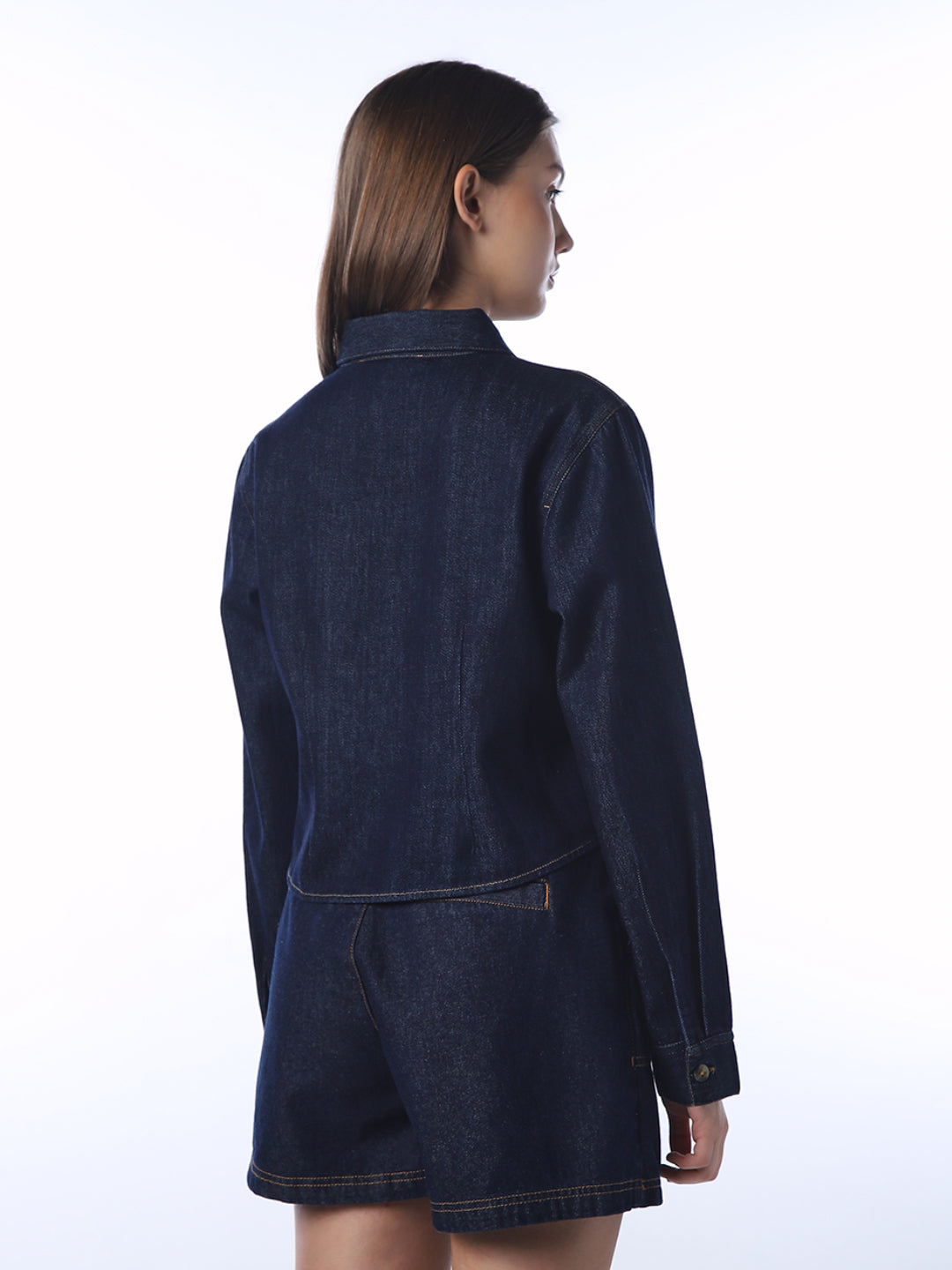 Cropped Denim Shirt
