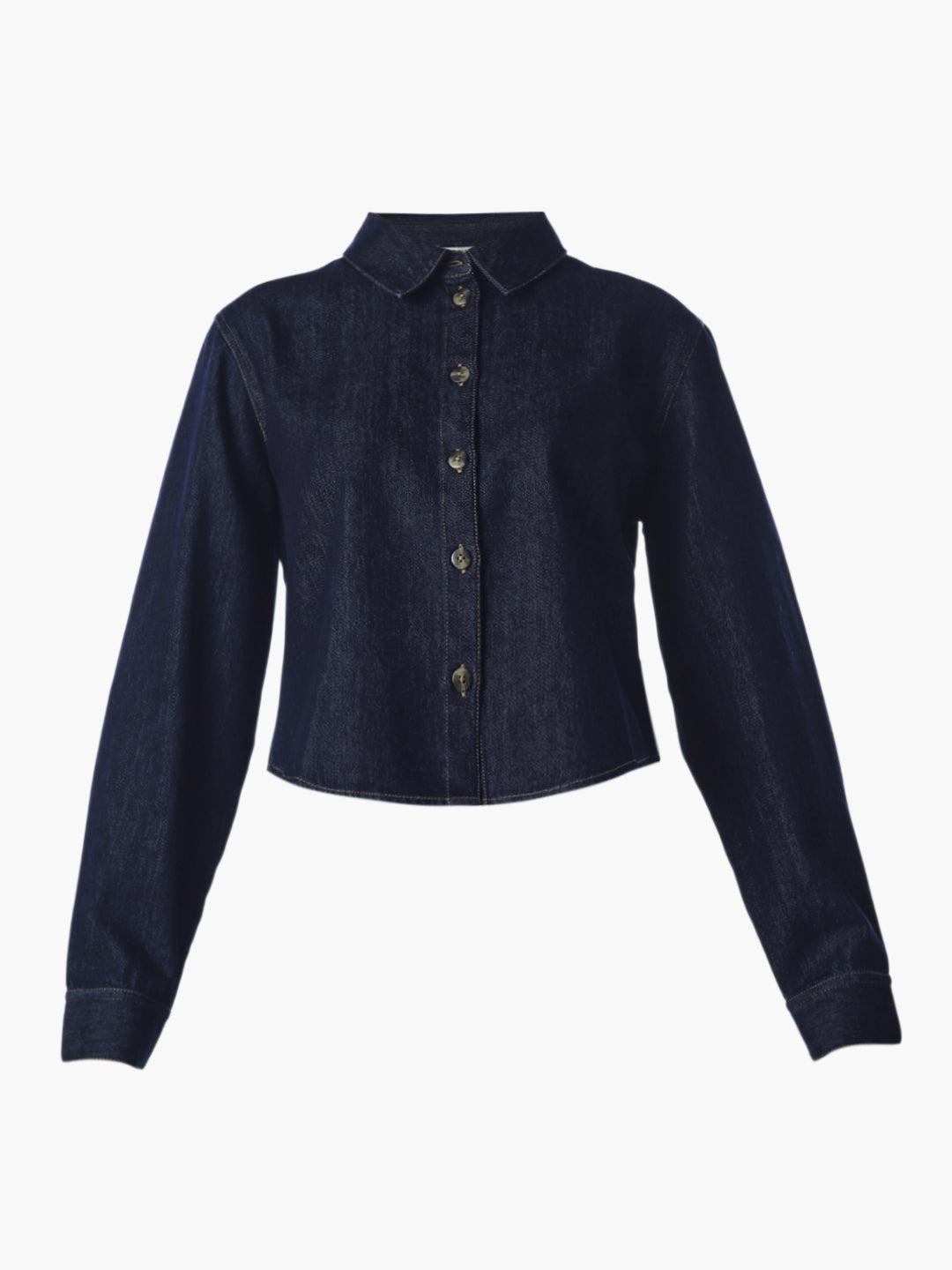 Cropped Denim Shirt