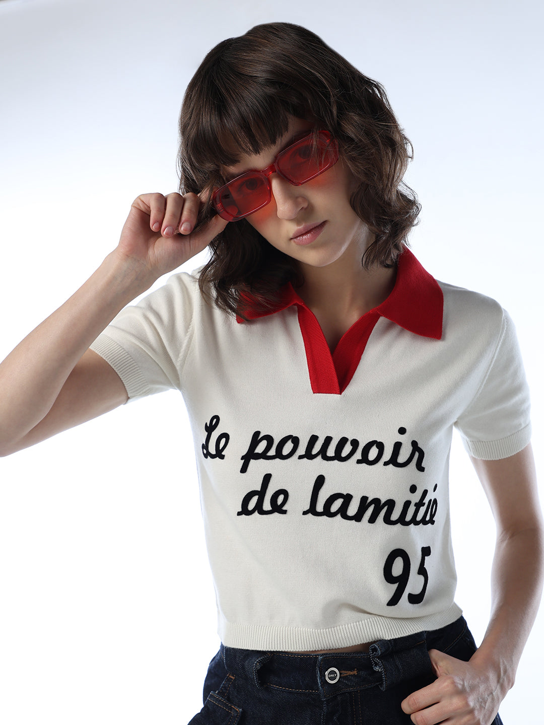 Contrast Tipping Printed Polo