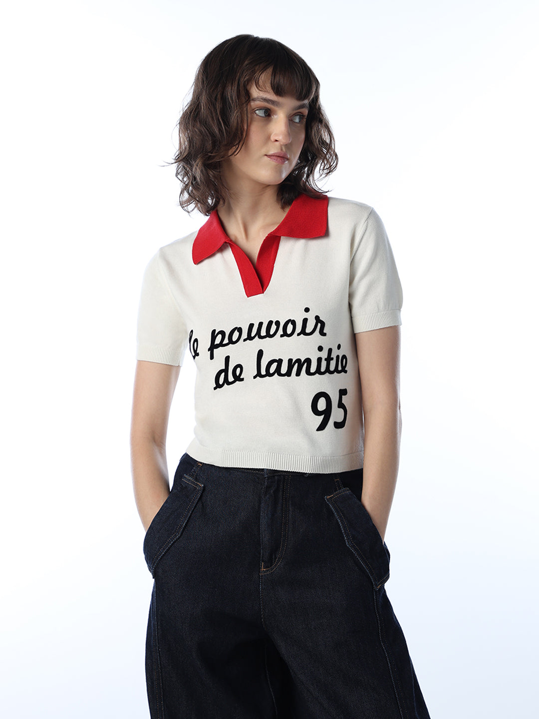 Contrast Tipping Printed Polo