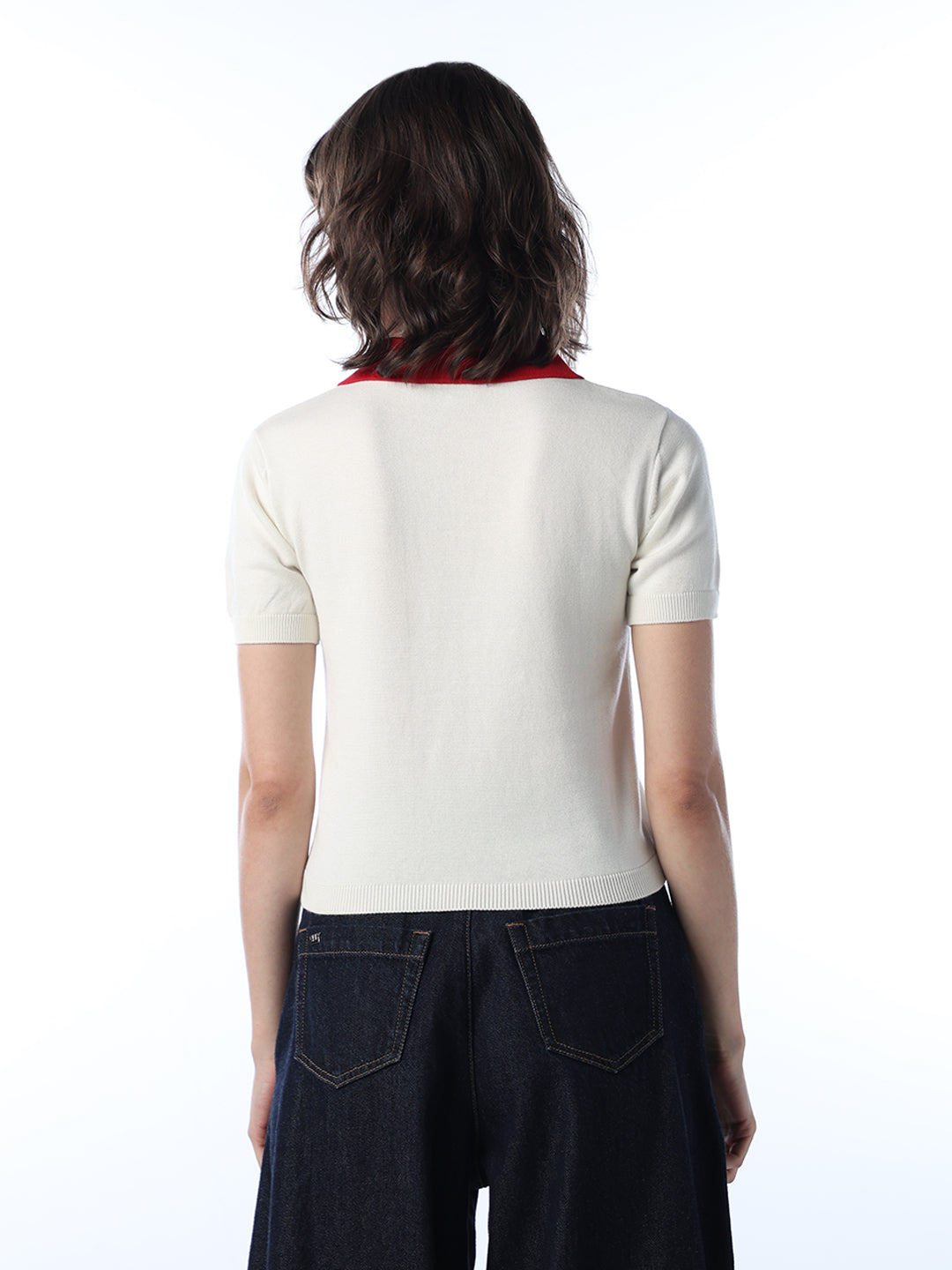 Contrast Tipping Printed Polo