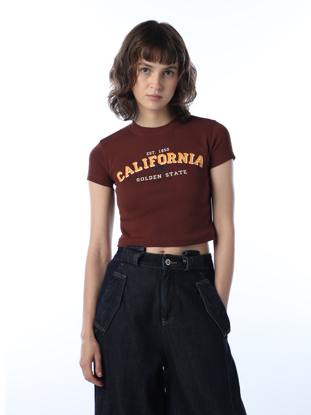 Printed Ribbed T-shirt