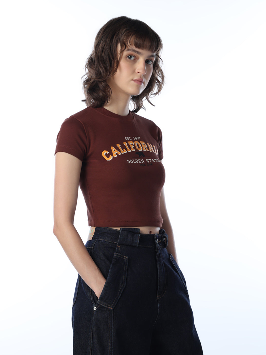 Printed Ribbed T-shirt