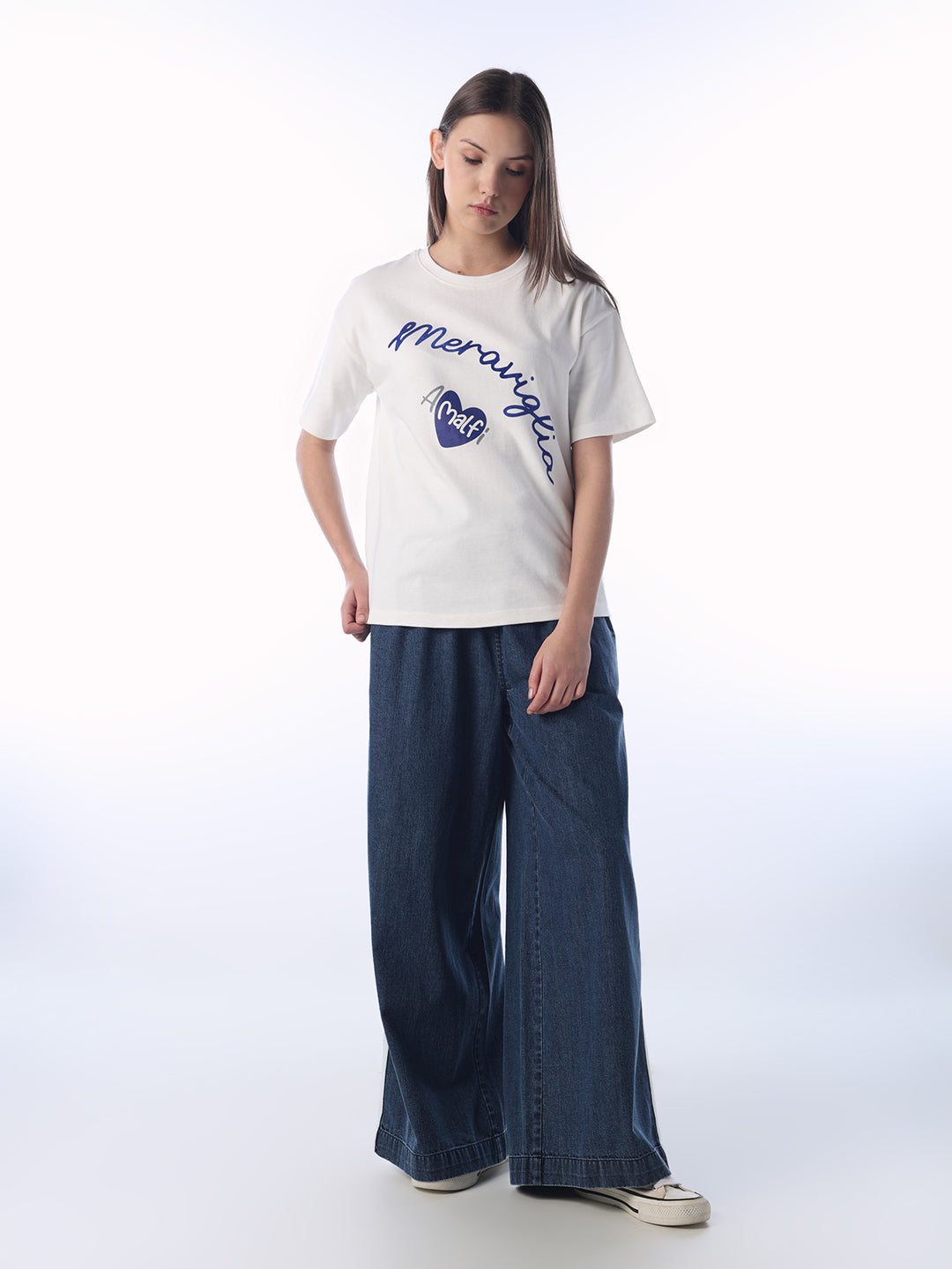 Printed Cotton T-Shirt - White