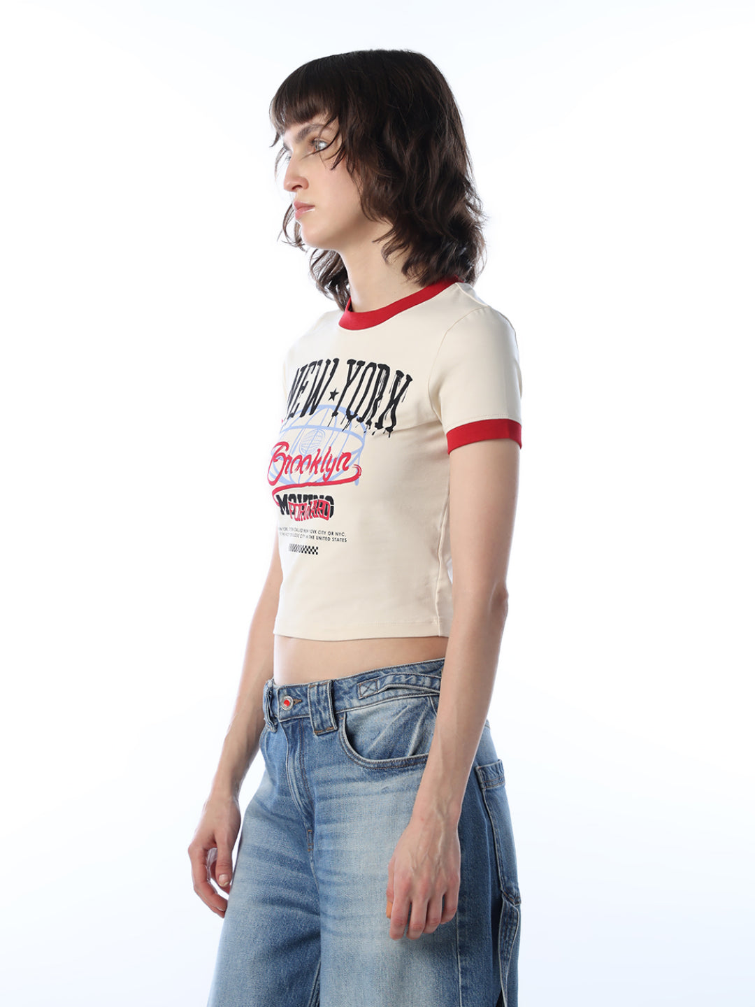 Printed Cropped T-shirt