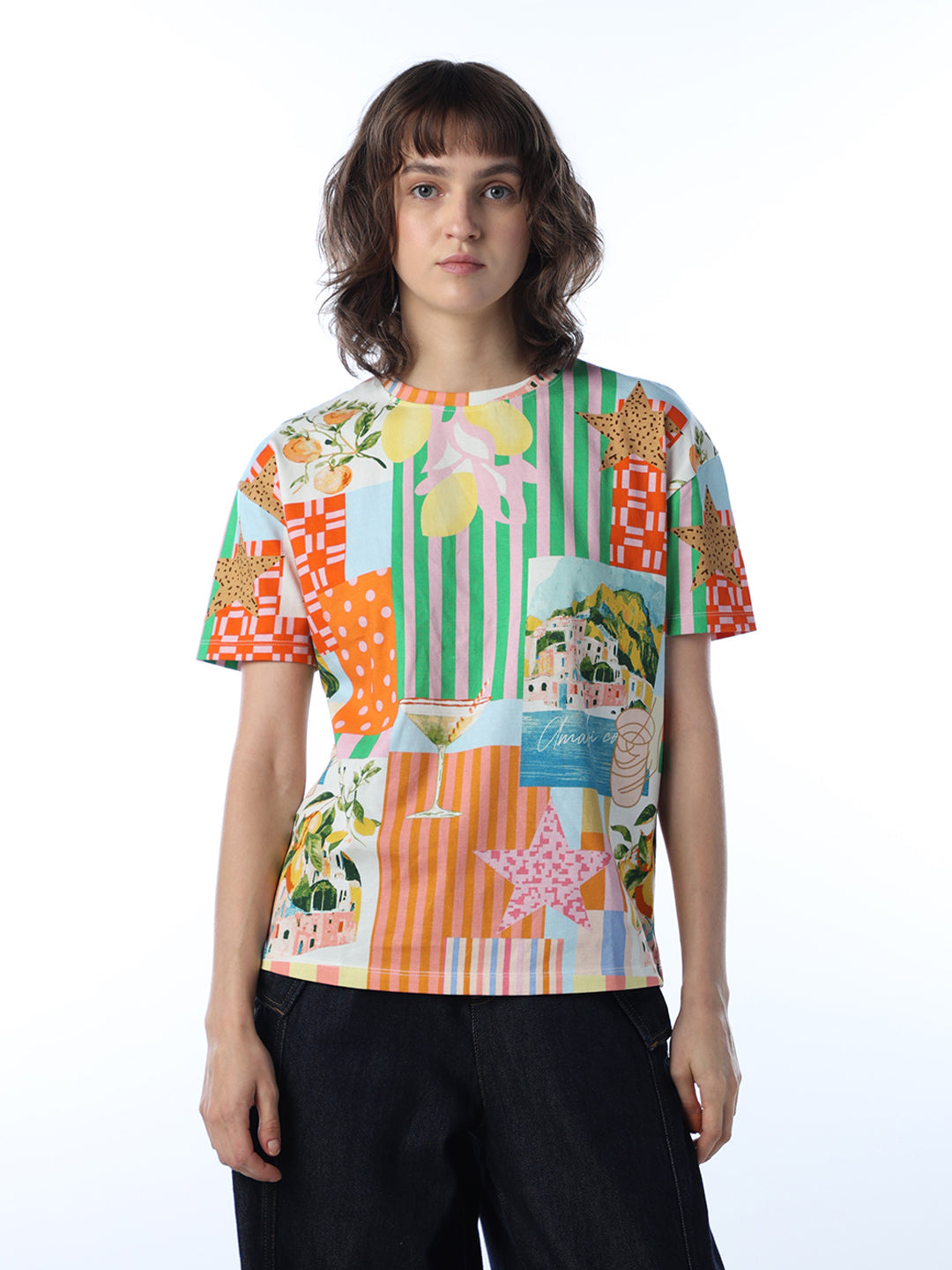 Regular Fit Cotton T-shirt - Multi-Colour