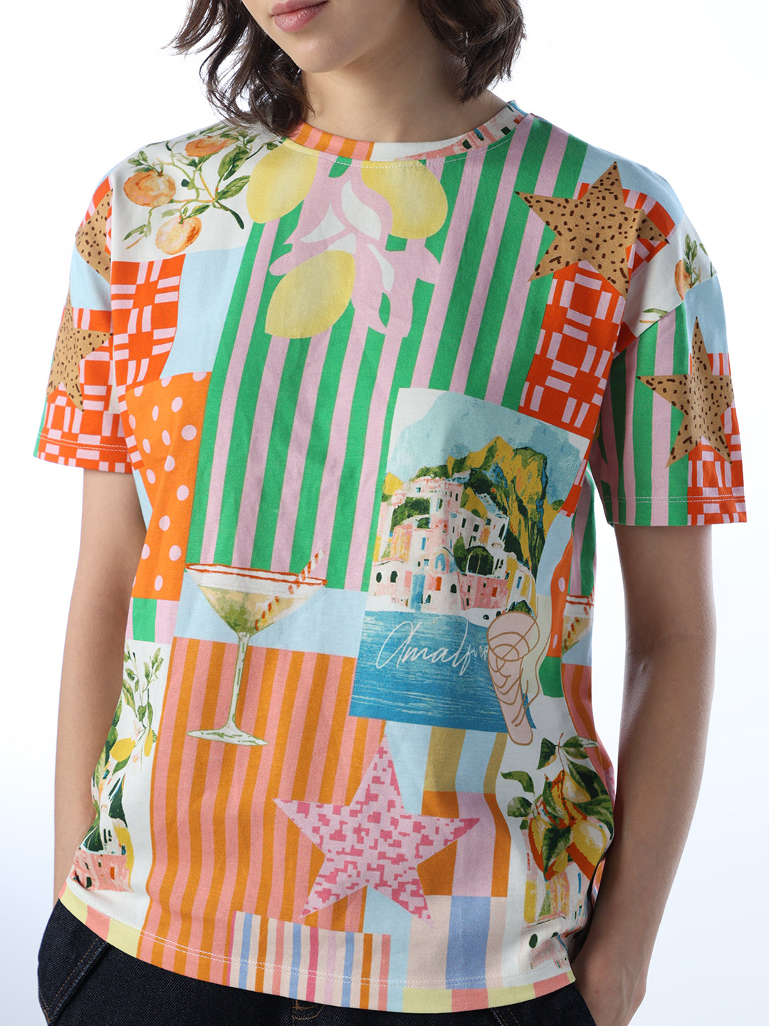 Regular Fit Cotton T-shirt - Multi-Colour