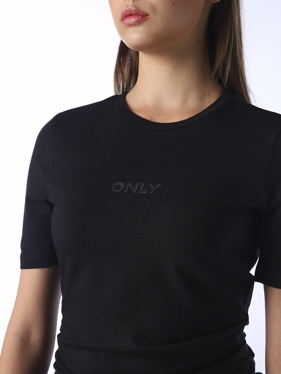 Asymmetric Hem Fitted T-shirt