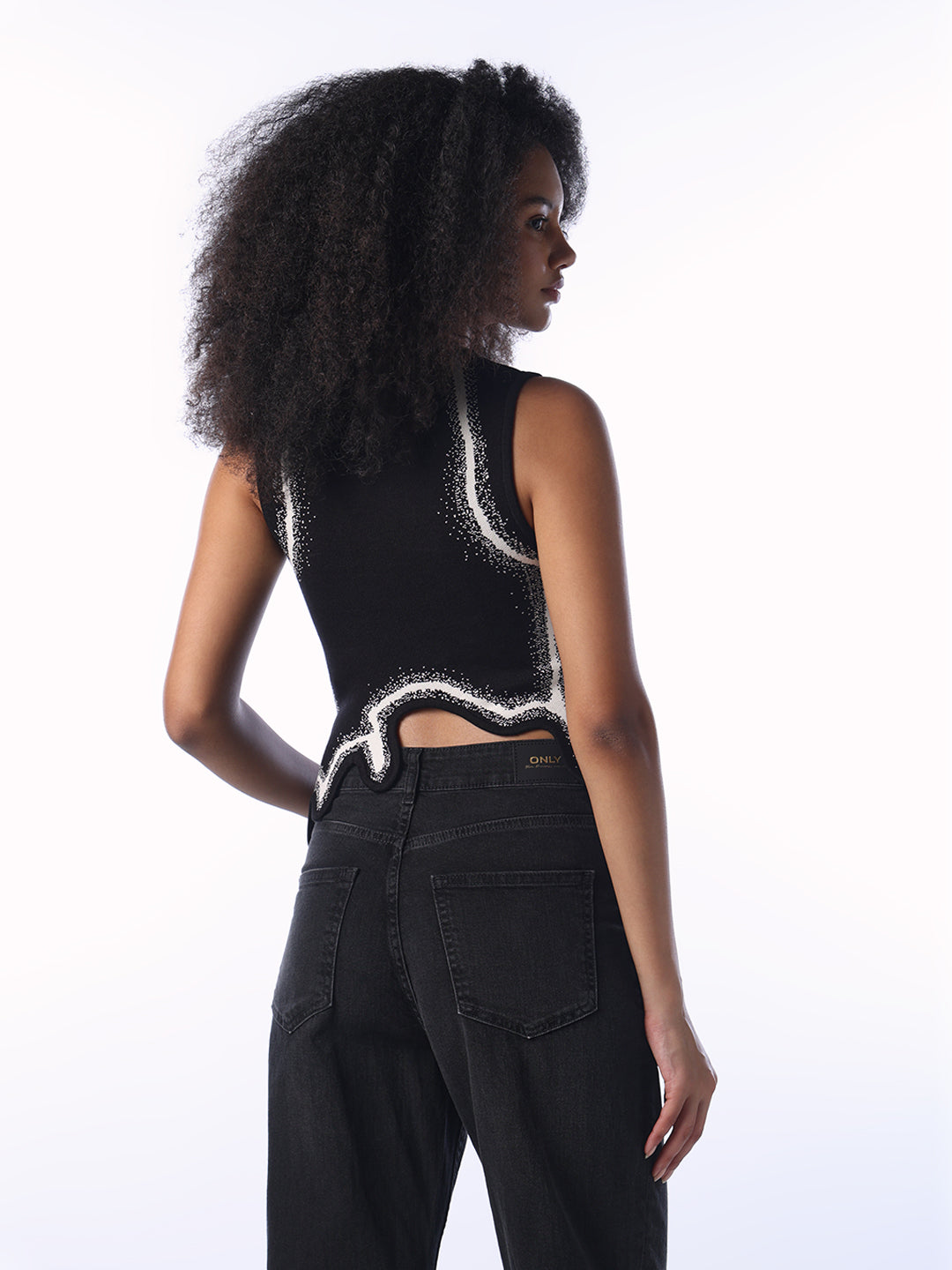 Asymmetric Fitted Knit Top