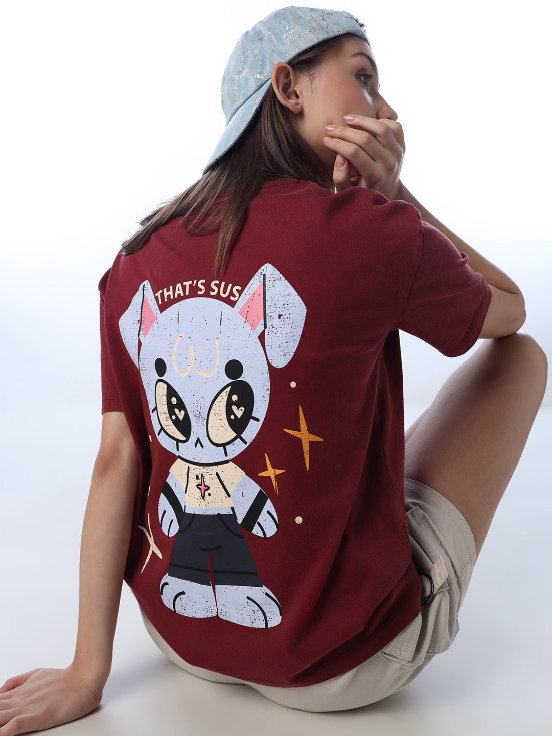 Graphic Print Drop Shoulder T-Shirt