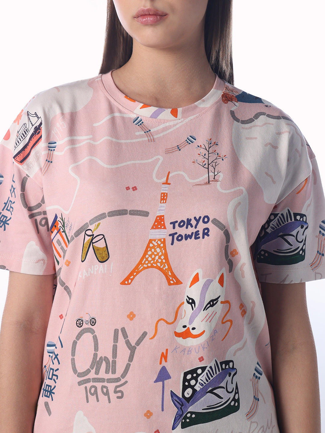 Graffiti Print Oversized T-Shirt