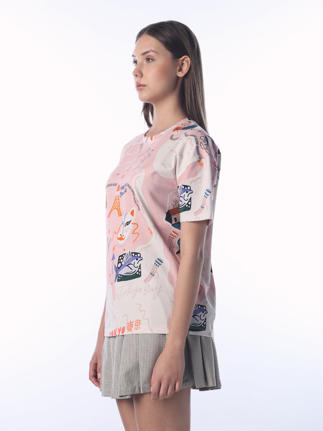 Graffiti Print Oversized T-Shirt