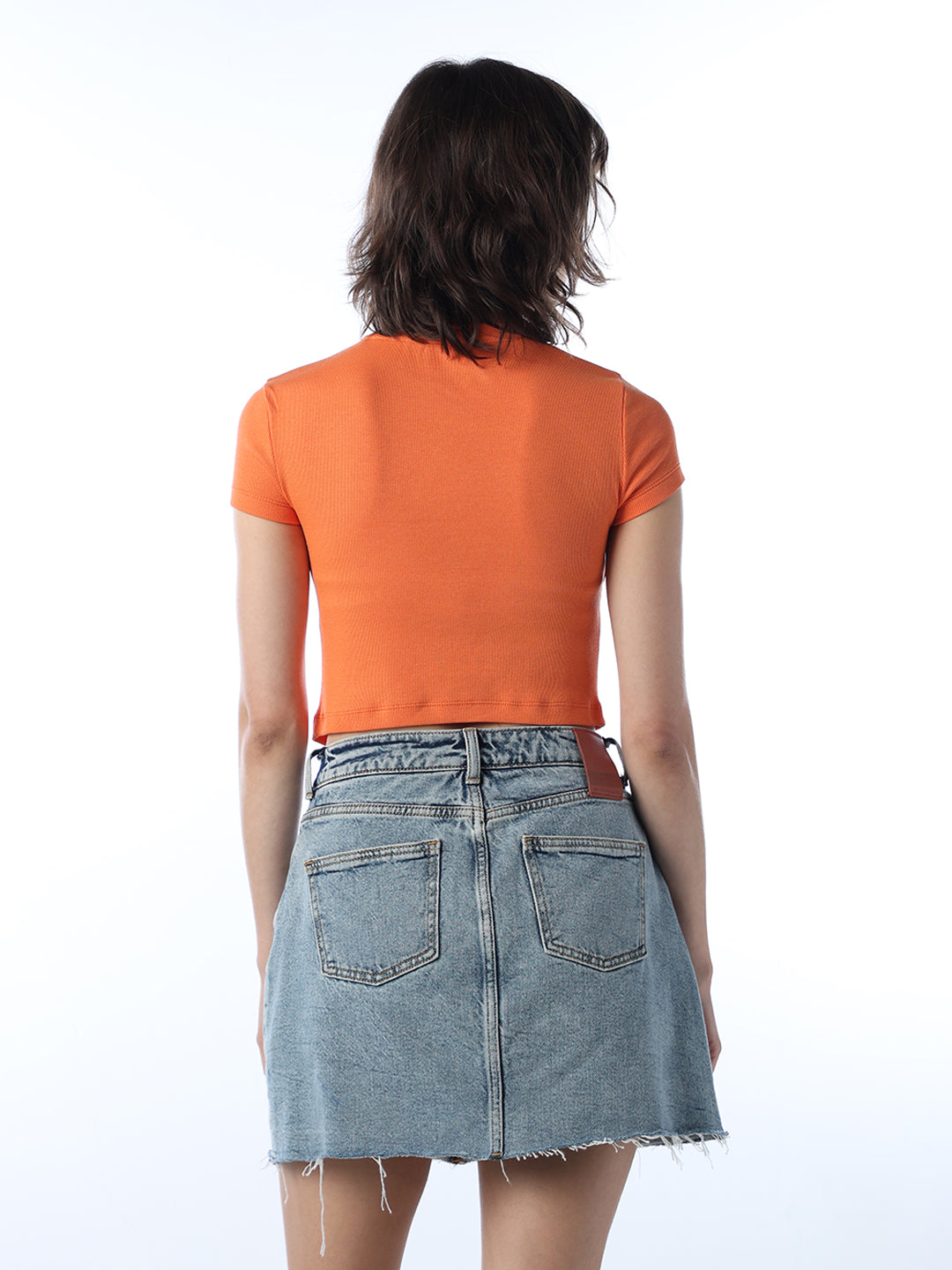 Ribbed Cropped T-shirt