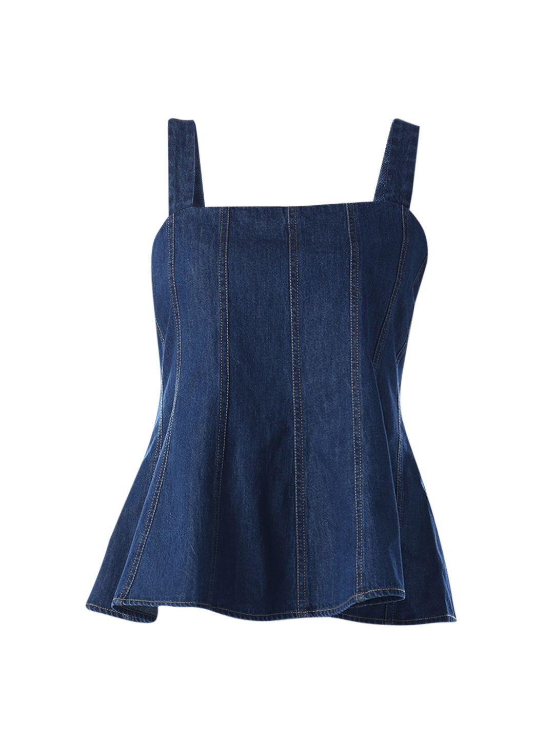 Denim Flared Top