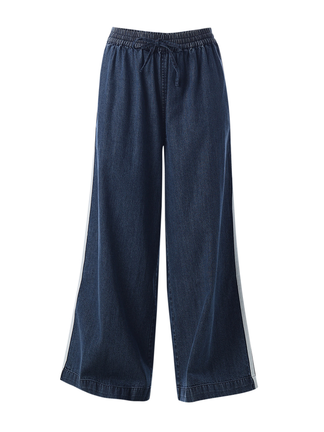 Dark Blue Wide Leg Palazzo Pants