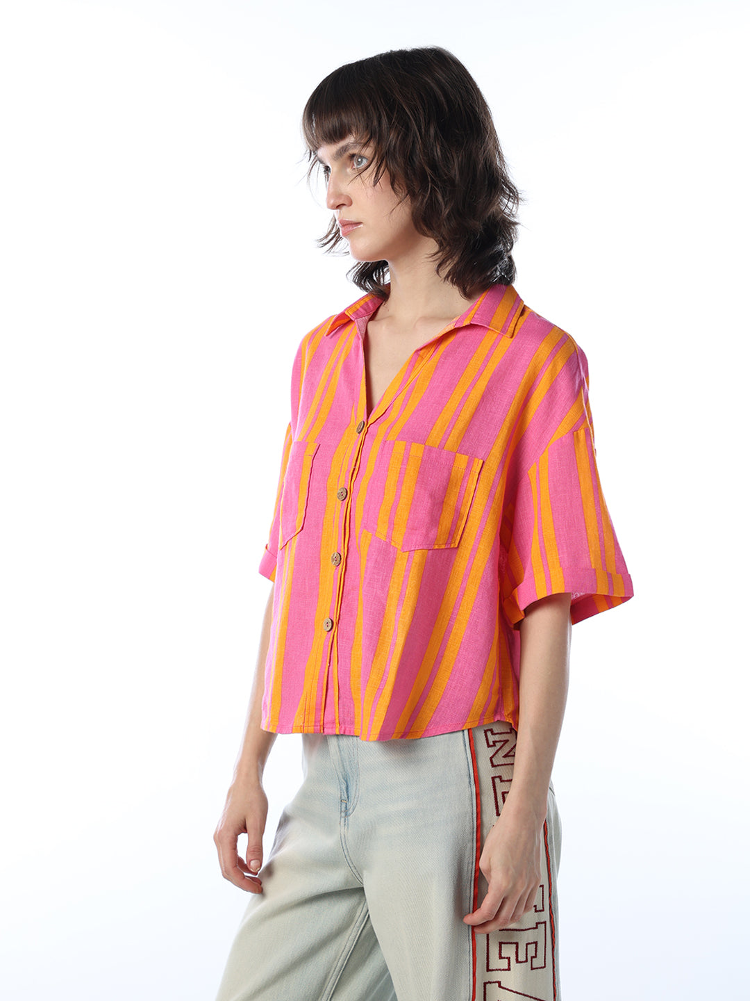 Striped Colourblocked Shirt