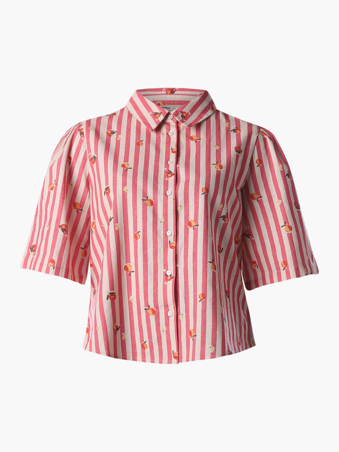 Puffed Sleeve Printed Shirt