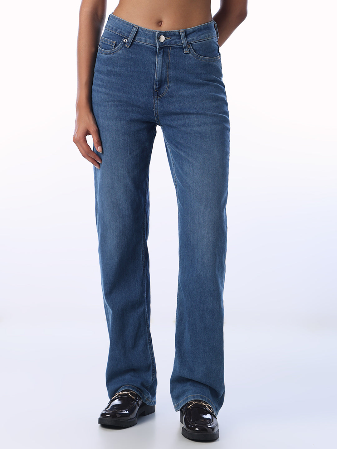 Light Wash Troy Straight Fit Jeans