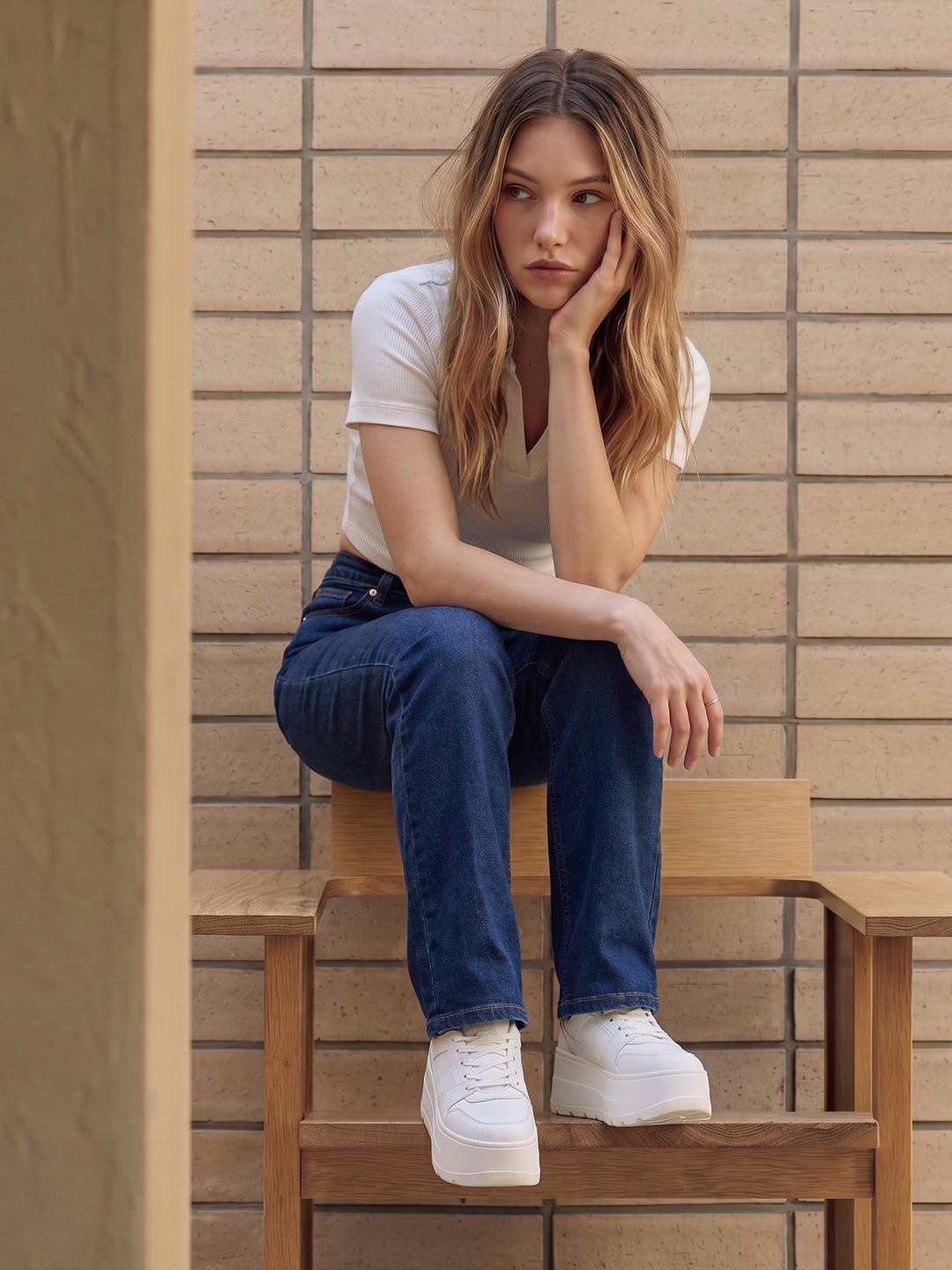 Dark Wash Troy Straight Fit Jeans