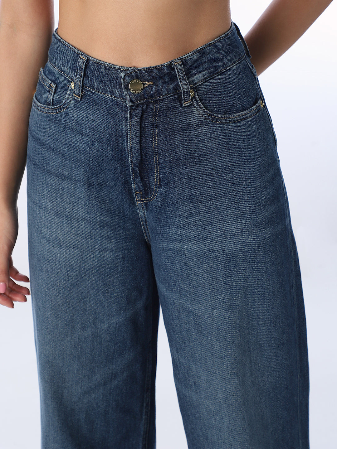 Blue Wide Leg Jeans