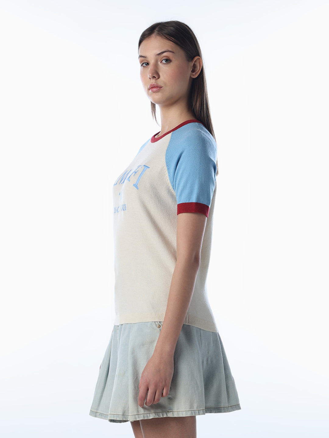 Textured Graphic Knit T-SHIRT