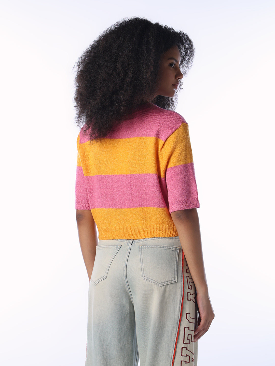 Colourblocked Knitted Top