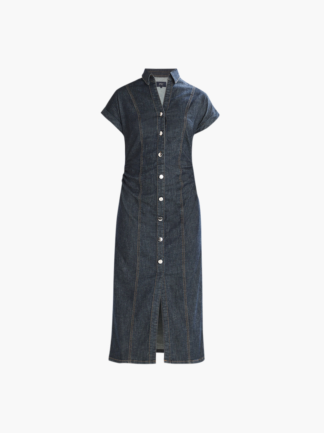 Dark Blue Button-Down Denim Dress