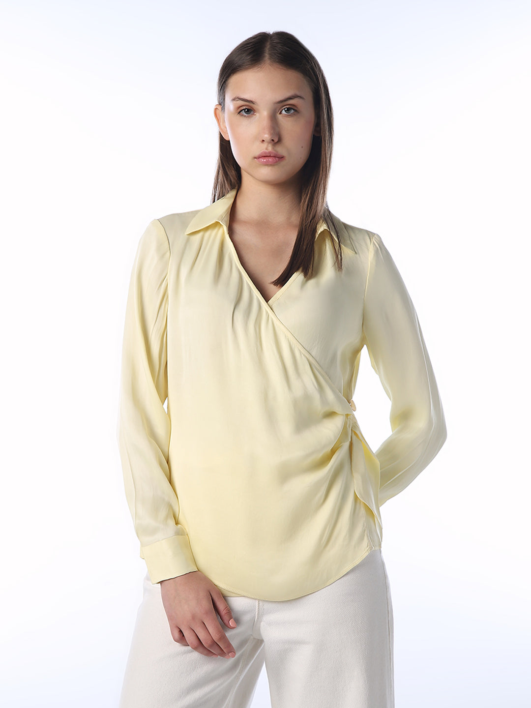 Wrap V-Neck Shirt