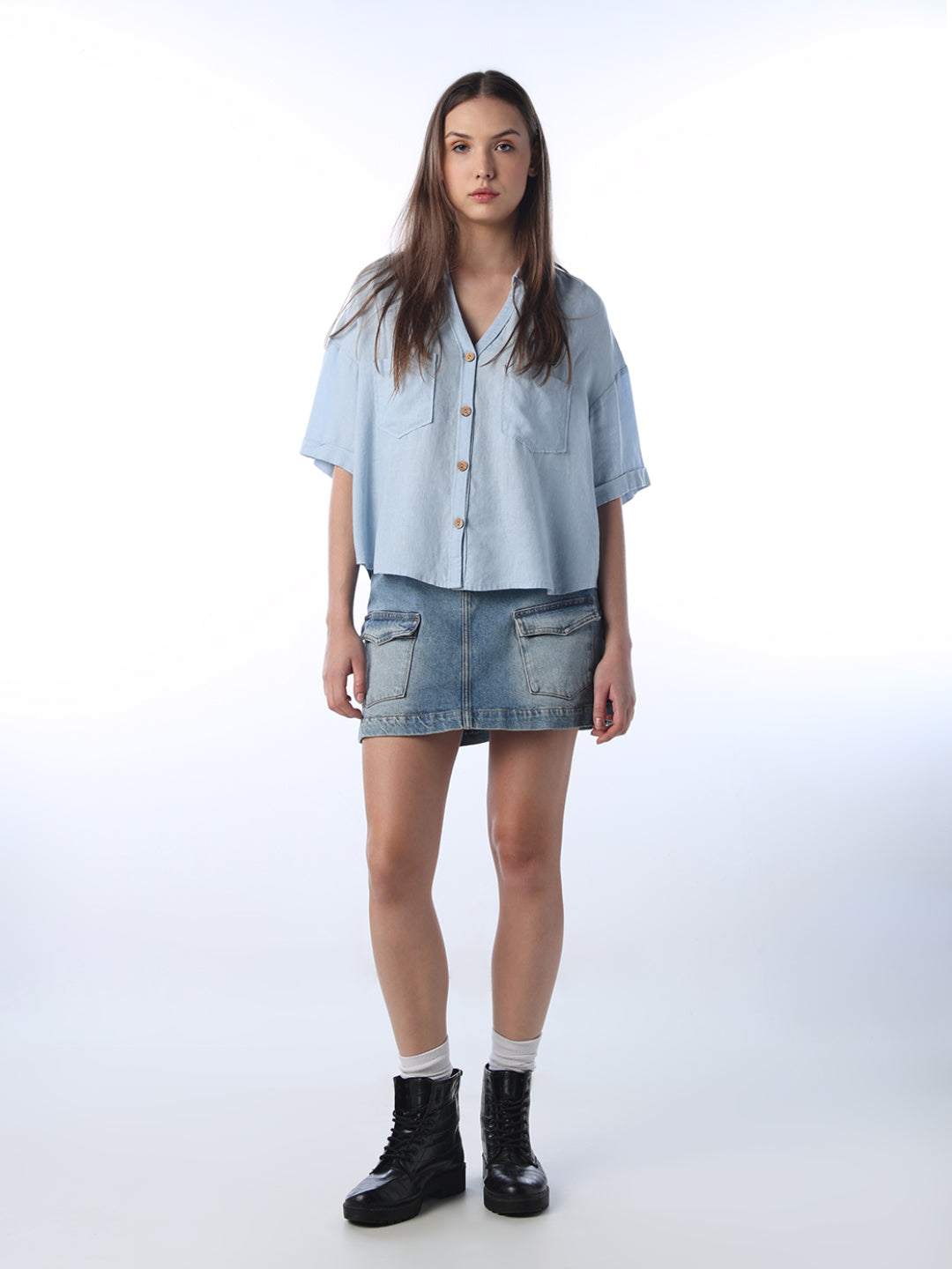 Oversized V-Neck Shirt