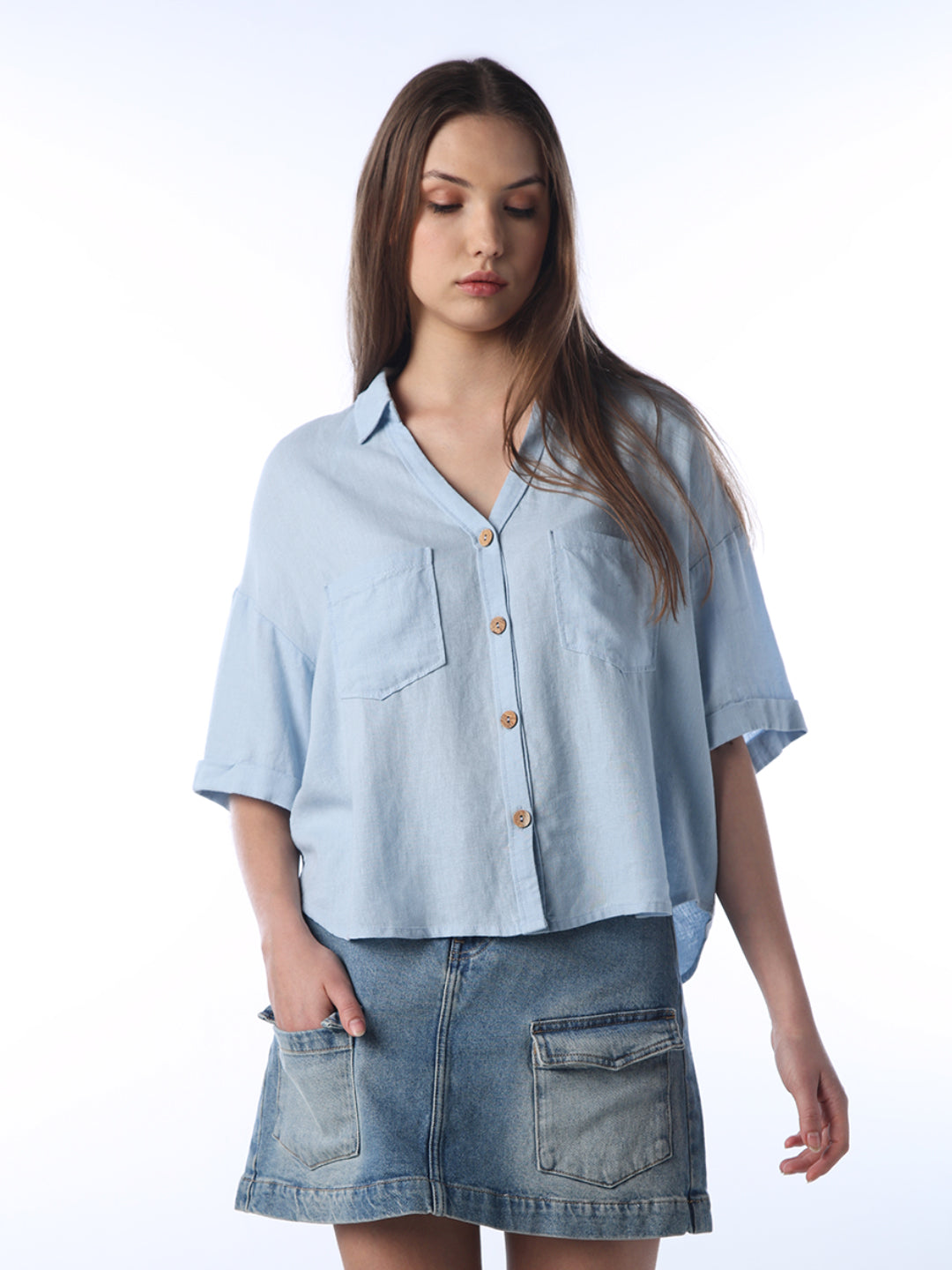 Oversized V-Neck Shirt