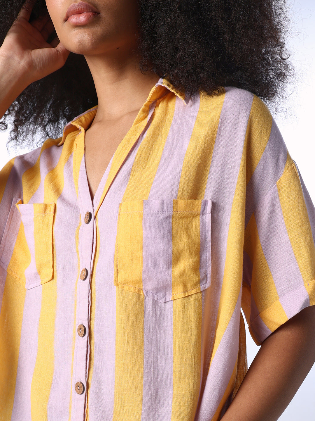 Colourblocked Oversized Shirt