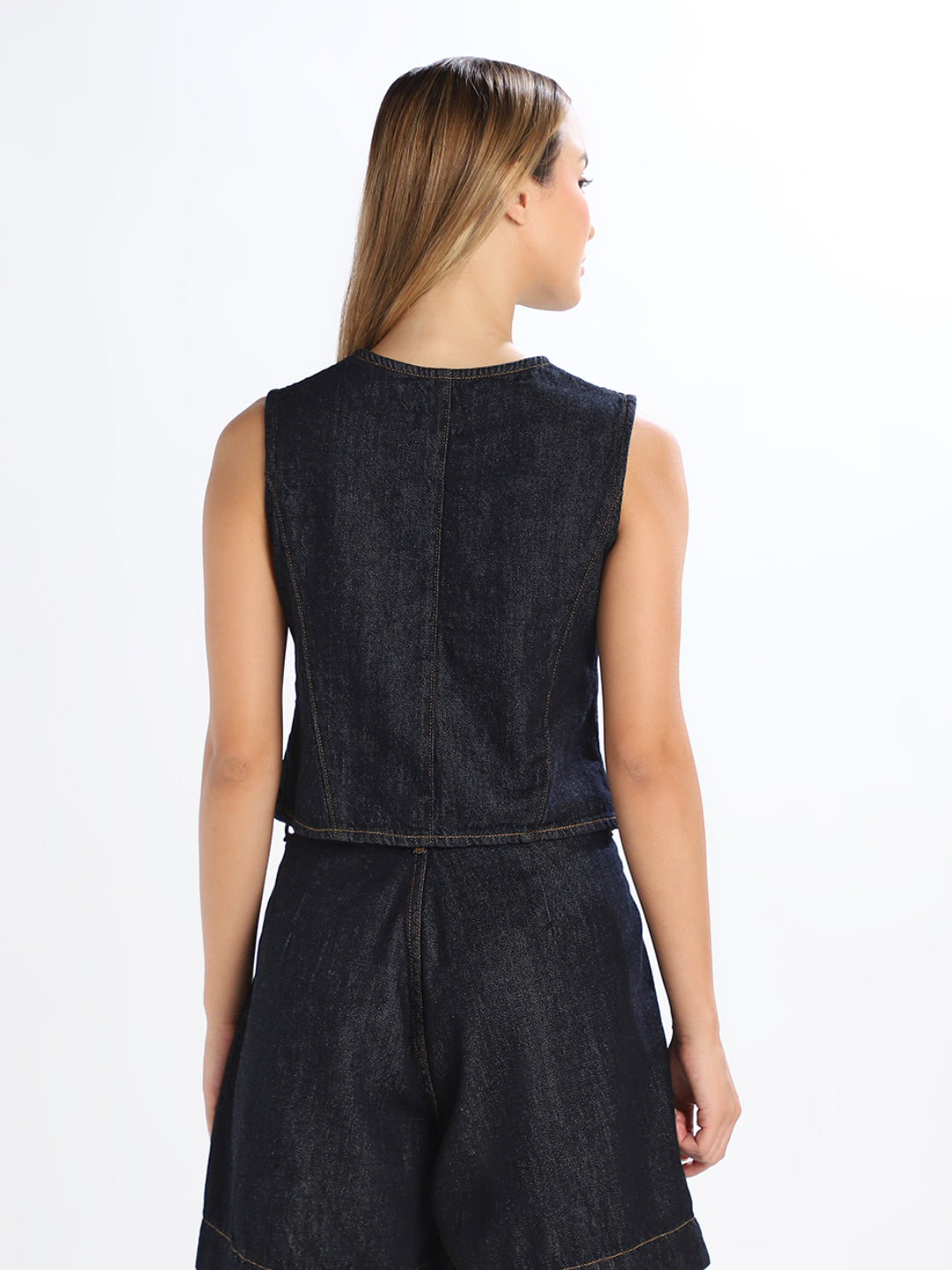 Dark Blue Denim Top