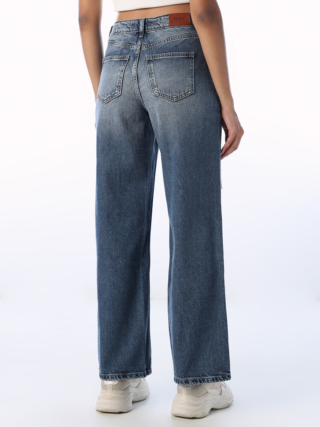 High Rise Mildly Distressed Jeans