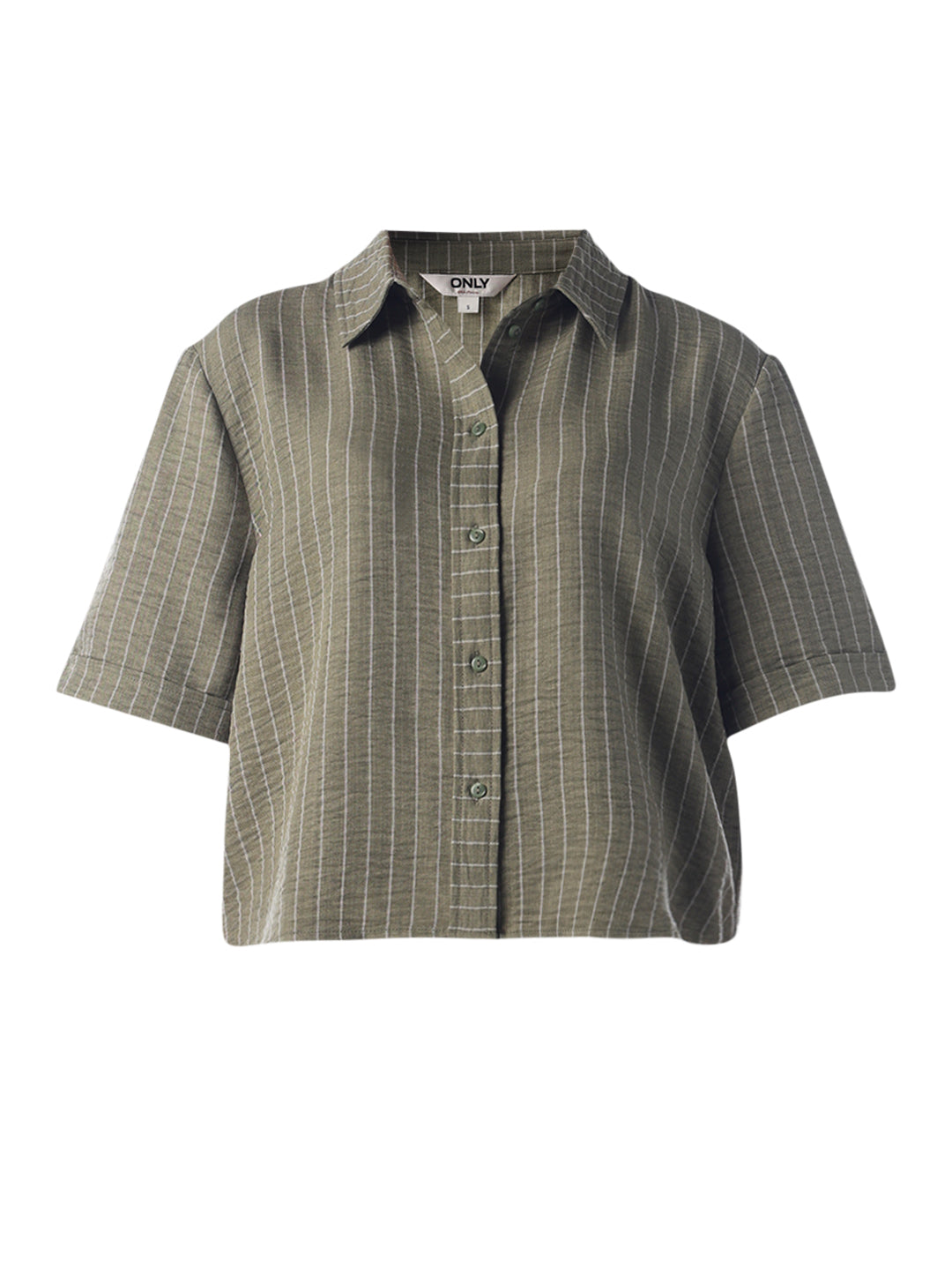 Dark Green Striped Shirt