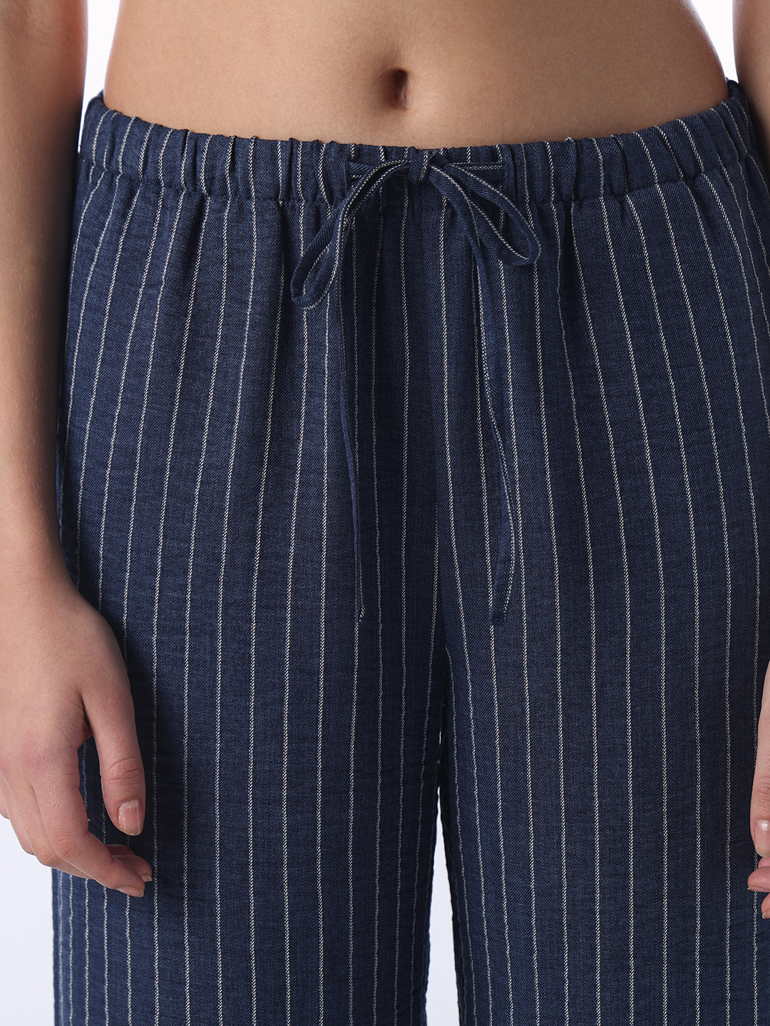 Striped Elasticated Wide Leg Pants