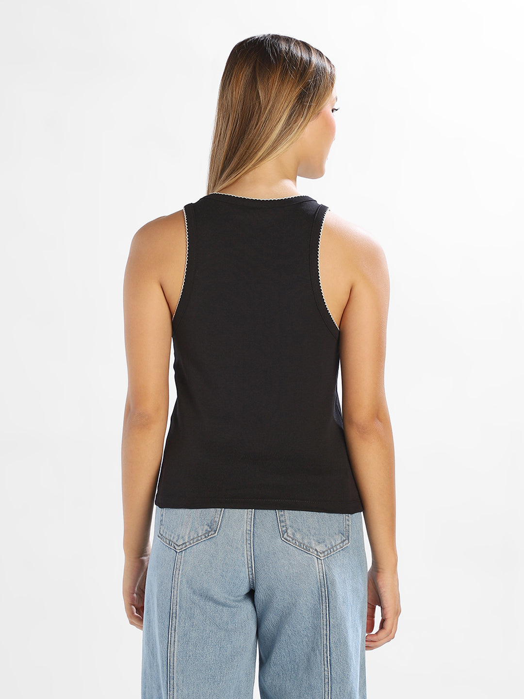 Black Sleeveless Tank Top