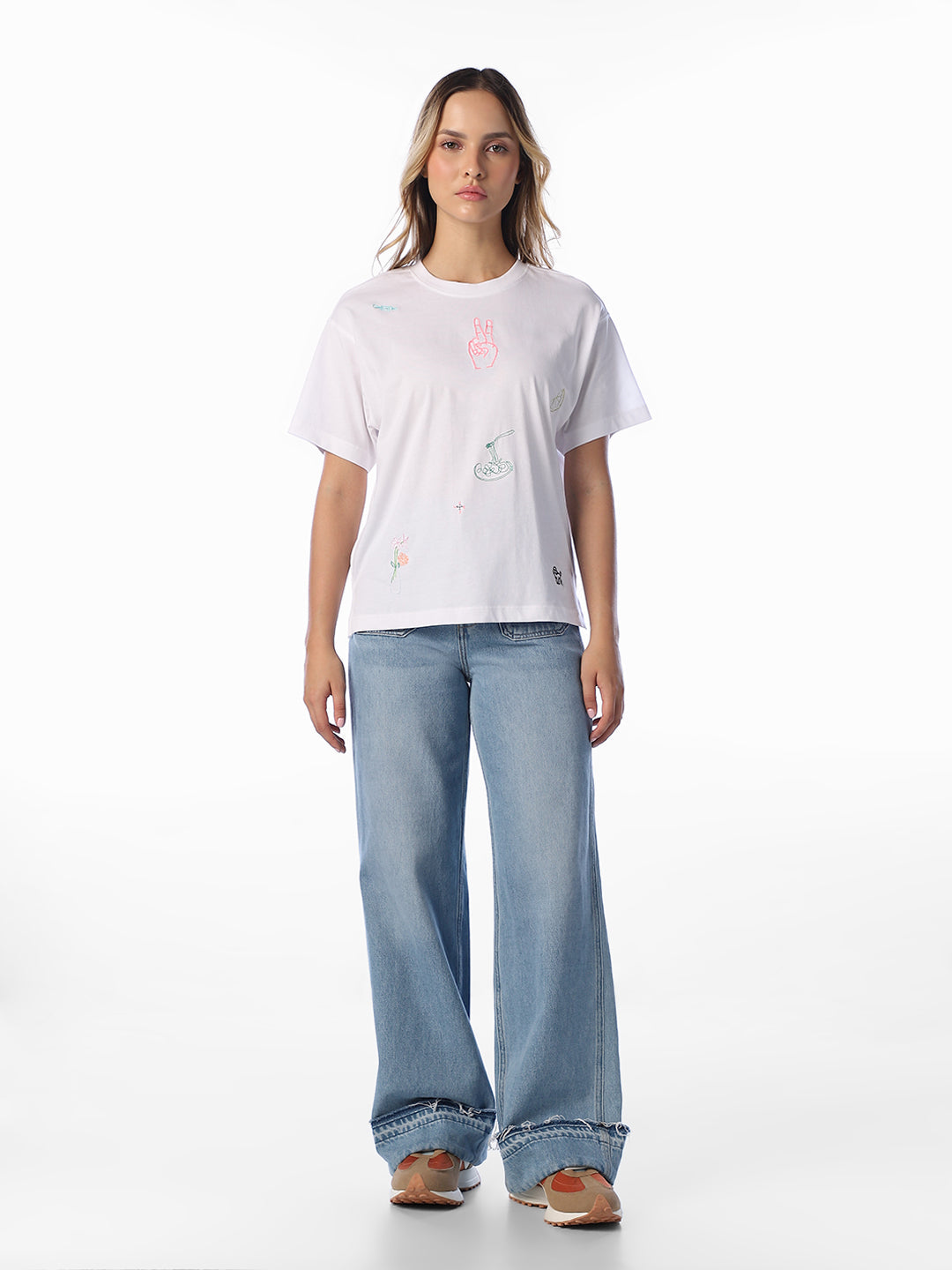 White Printed Organic Cotton T-shirt