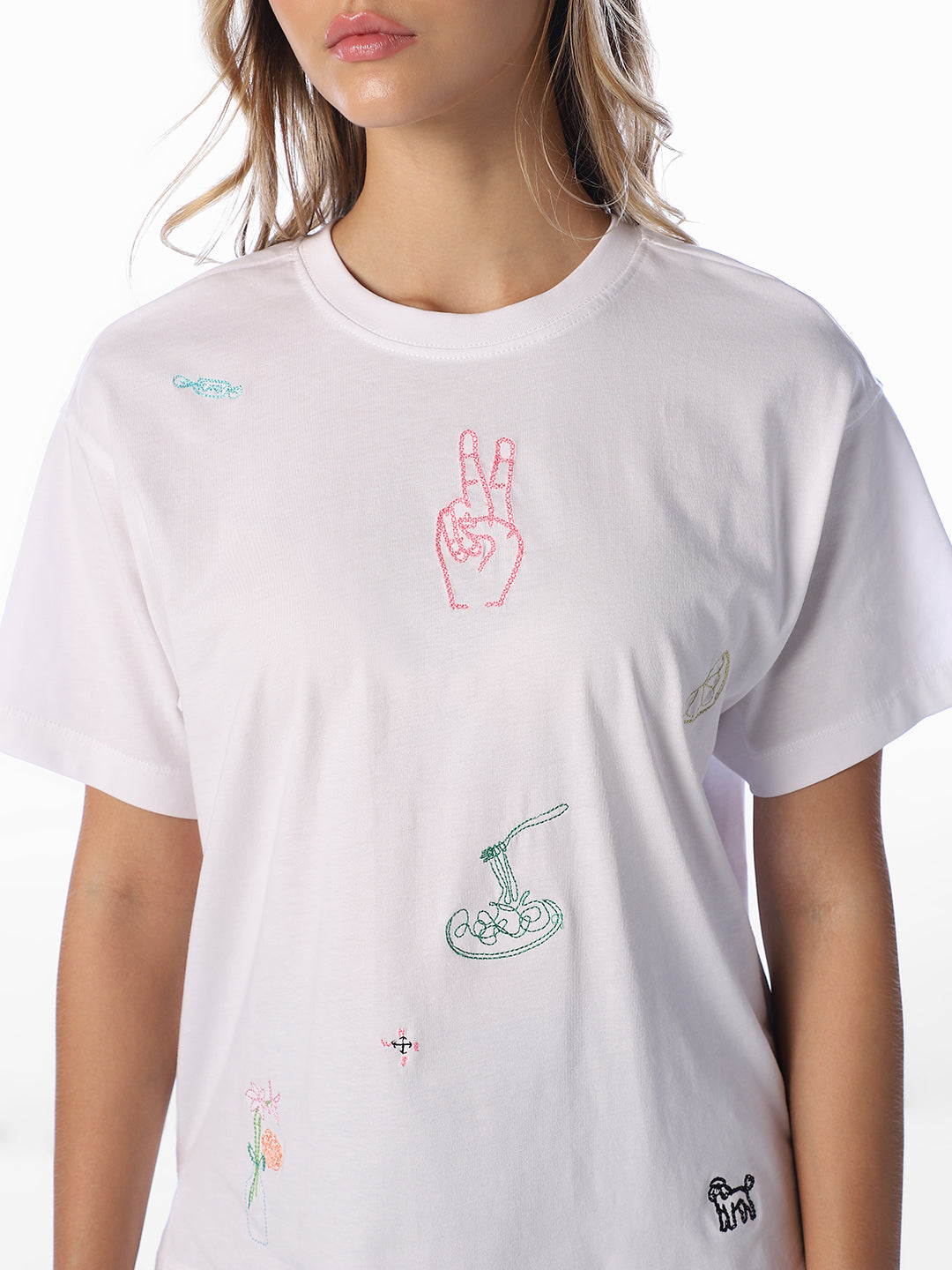 White Printed Organic Cotton T-shirt